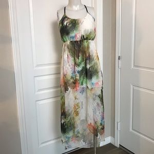 TOPSHOP‎ MULTI COLOR HI LO MAXI DRESS